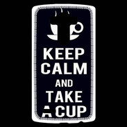 Coque Personnalisée Lg G4 Keep Calm Take a cup Noir