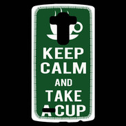 Coque Personnalisée Lg G4 Keep Calm Take a cup Vert