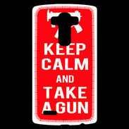 Coque Personnalisée Lg G4 Keep Calm Take a gun Rouge