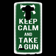 Coque Personnalisée Lg G4 Keep Calm Take a gun Vert