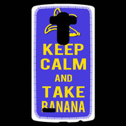 Coque Personnalisée Lg G4 Keep Calm Take Banana Bleu
