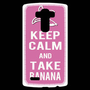 Coque Personnalisée Lg G4 Keep Calm Take Banana Rose