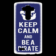 Coque Personnalisée Lg G4 Keep Calm Be a Pirate Bleu