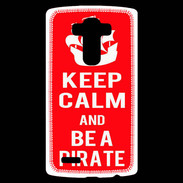 Coque Personnalisée Lg G4 Keep Calm Be a Pirate Rouge