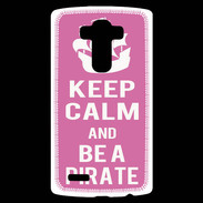 Coque Personnalisée Lg G4 Keep Calm Be a Pirate Rose