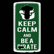 Coque Personnalisée Lg G4 Keep Calm Be a Pirate Vert