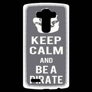 Coque Personnalisée Lg G4 Keep Calm Be a Pirate Gris