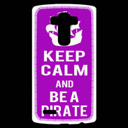 Coque Personnalisée Lg G4 Keep Calm Be a Pirate Violet