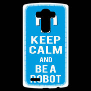 Coque Personnalisée Lg G4 Keep Calm Be a Robot Cyan