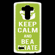 Coque Personnalisée Lg G4 Keep Calm Be a Pirate Vert pomme
