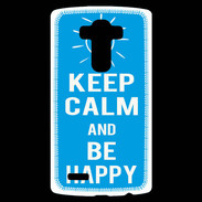 Coque Personnalisée Lg G4 Keep Calm Be Happy Cyan