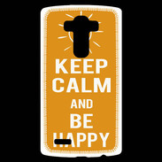 Coque Personnalisée Lg G4 Keep Calm Be Happy Orange