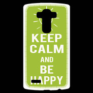 Coque Personnalisée Lg G4 Keep Calm Be Happy Vert pomme