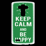 Coque Personnalisée Lg G4 Keep Calm Be Happy Vert