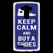 Coque Personnalisée Lg G4 Keep Calm Buy Shoes Bleu