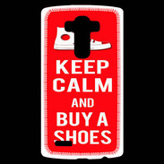 Coque Personnalisée Lg G4 Keep Calm Buy Shoes Rouge