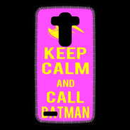 Coque Personnalisée Lg G4 Keep Calm Call Batman Rose
