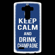 Coque Personnalisée Lg G4 Keep Calm Drink Champagne Bleu