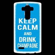 Coque Personnalisée Lg G4 Keep Calm Drink champagne Cyan