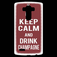 Coque Personnalisée Lg G4 Keep Calm Drink Champagne Brique
