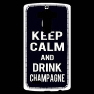 Coque Personnalisée Lg G4 Keep Calm Drink champagne Noir