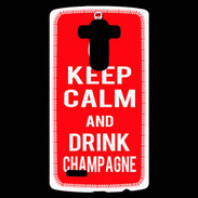 Coque Personnalisée Lg G4 Keep Calm Drink champagne Rouge