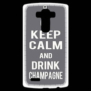 Coque Personnalisée Lg G4 Keep Calm Drink champagne Gris