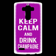 Coque Personnalisée Lg G4 Keep Calm Drink champagne Violet