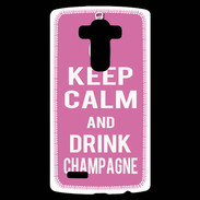 Coque Personnalisée Lg G4 Keep Calm Drink champagne Rose