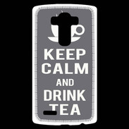 Coque Personnalisée Lg G4 Keep Calm Drink Tea Gris