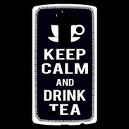 Coque Personnalisée Lg G4 Keep Calm Drink Tea Noir