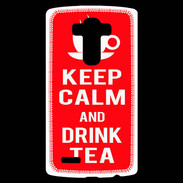 Coque Personnalisée Lg G4 Keep Calm Drink Tea Rouge