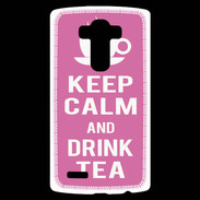Coque Personnalisée Lg G4 Keep Calm Drink Tea Rose