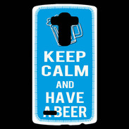 Coque Personnalisée Lg G4 Keep Calm Have a beer Cyan