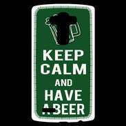 Coque Personnalisée Lg G4 Keep Calm Have a beer Vert