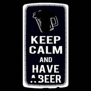 Coque Personnalisée Lg G4 Keep Calm Have a beer Noir