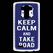 Coque Personnalisée Lg G4 Keep Calm Take road Bleu