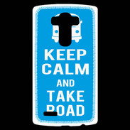 Coque Personnalisée Lg G4 Keep Calm Take Road Cyan