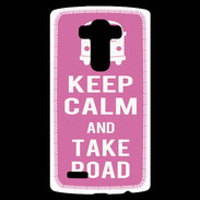 Coque Personnalisée Lg G4 Keep Calm Take Road Rose