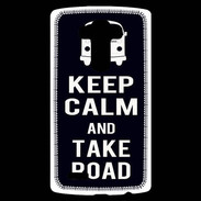 Coque Personnalisée Lg G4 Keep Calm Take Road Noir