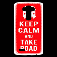 Coque Personnalisée Lg G4 Keep Calm Take Road Rouge