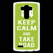 Coque Personnalisée Lg G4 Keep Calm Take road Vert pomme