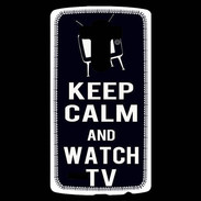 Coque Personnalisée Lg G4 Keep Calm Watch TV Noir