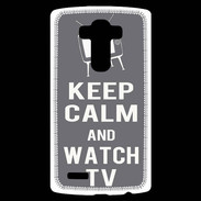 Coque Personnalisée Lg G4 Keep Calm Watch TV Gris