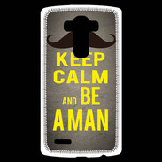Coque Personnalisée Lg G4 Keep Calm Be a Man Gris