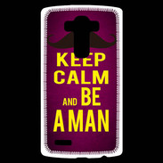 Coque Personnalisée Lg G4 Keep Calm Be a Man Rose