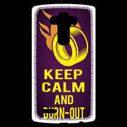 Coque Personnalisée Lg G4 Keep Calm and Burn Out violet