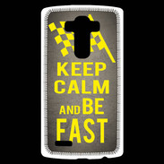 Coque Personnalisée Lg G4 Keep Calm and Be Fast Gris