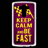 Coque Personnalisée Lg G4 Keep Calm and Be Fast Rose