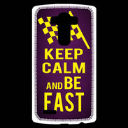 Coque Personnalisée Lg G4 Keep Calm and Be Fast Violet
